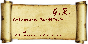 Goldstein Renátó névjegykártya